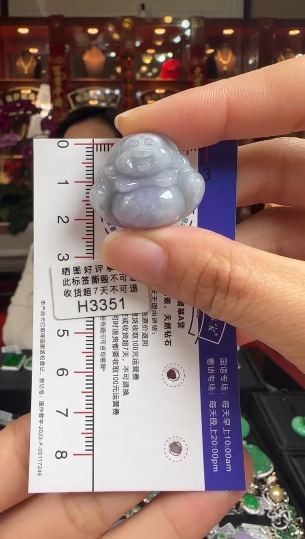 【闪购商品】翡翠颈饰未镶嵌H3351紫佛公