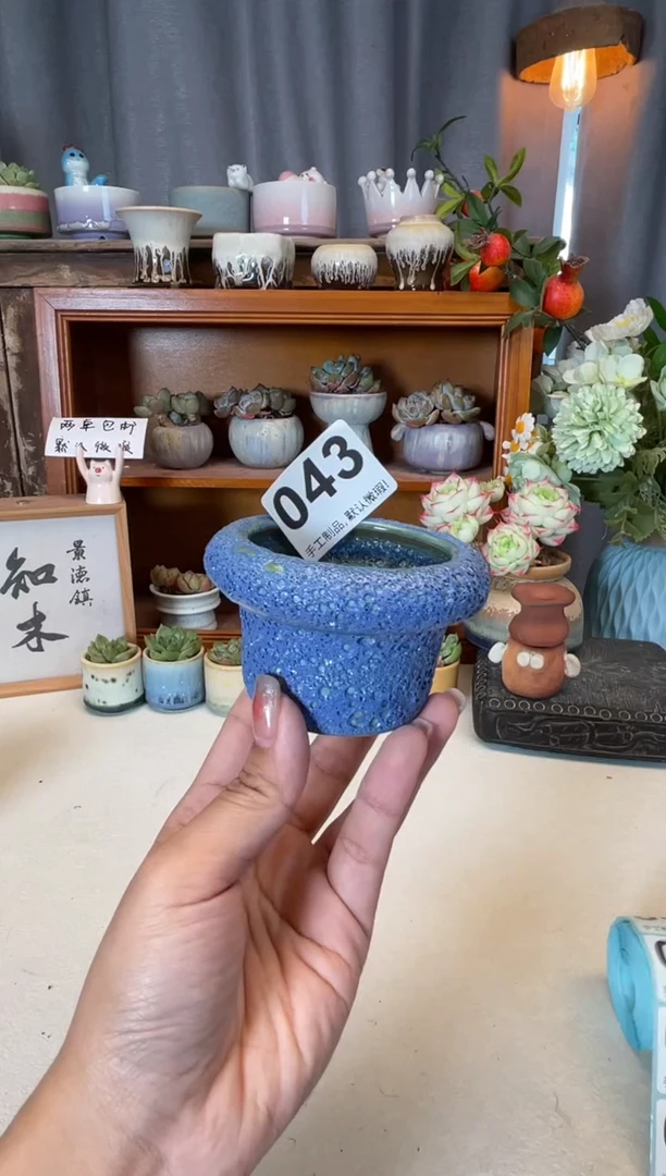 瓷片043知木小芳花盆