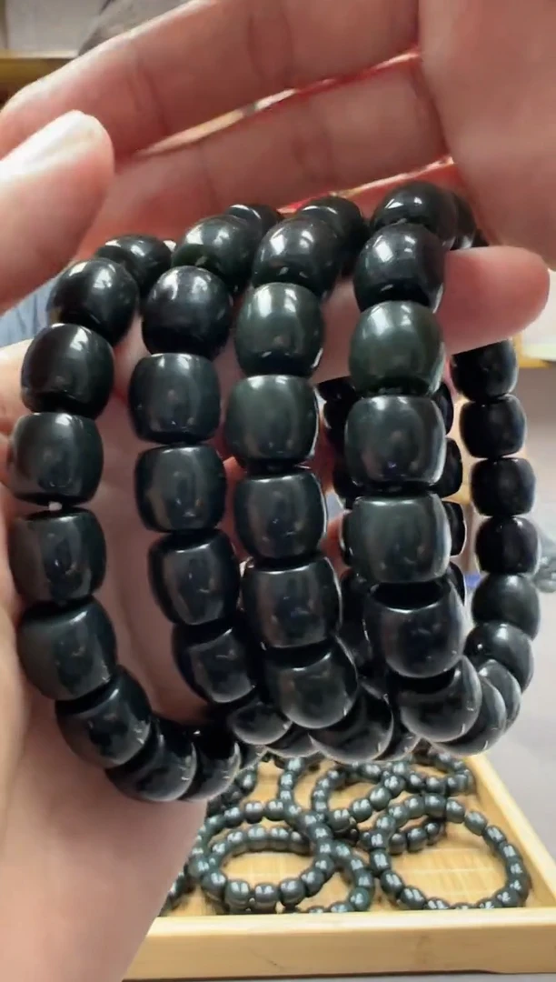 手链未镶嵌和田玉12黑油青多样性发货·拍一发一