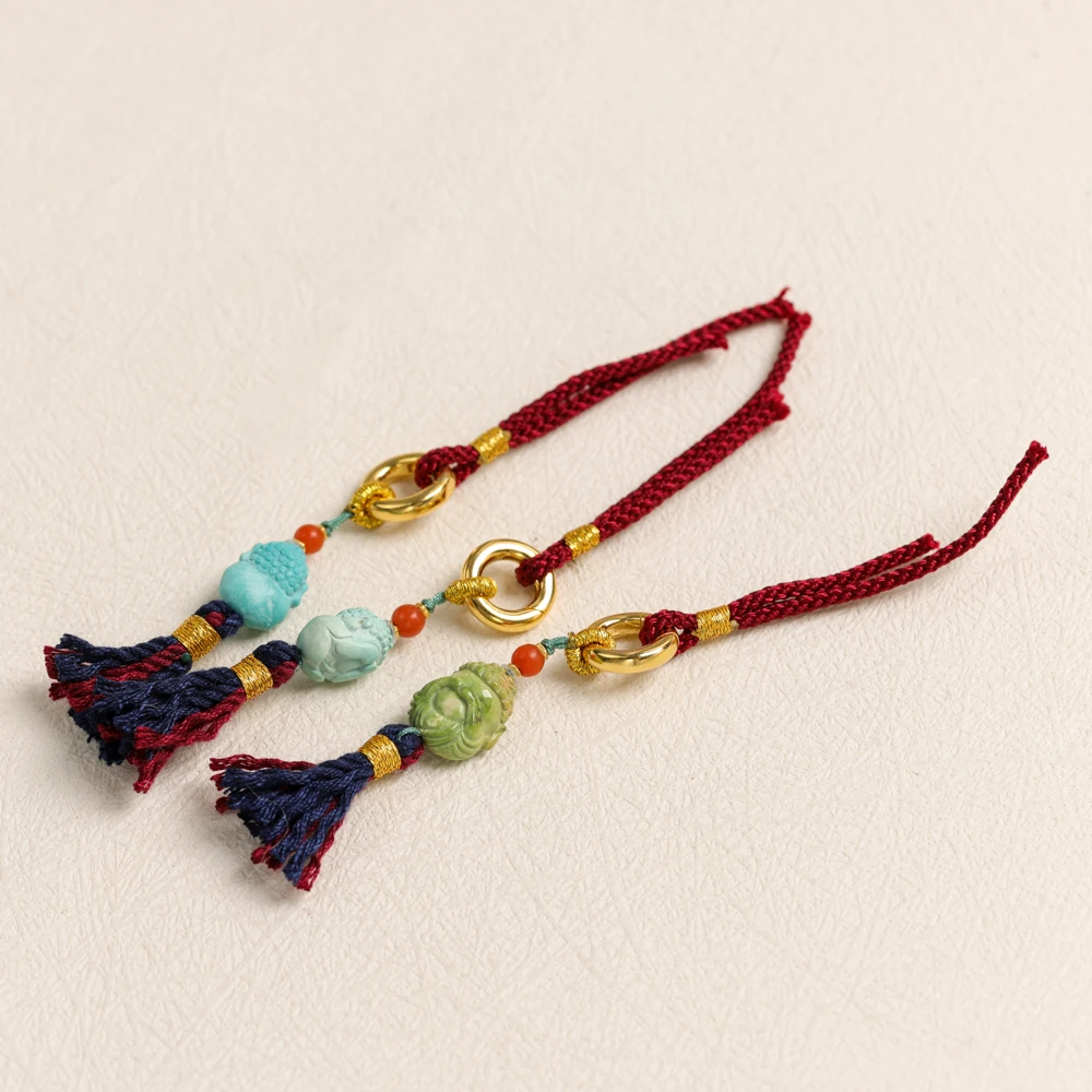 【叭哒不惑】多样性发一S925银5-10湖北绿松石万能扣吊坠5cm左右