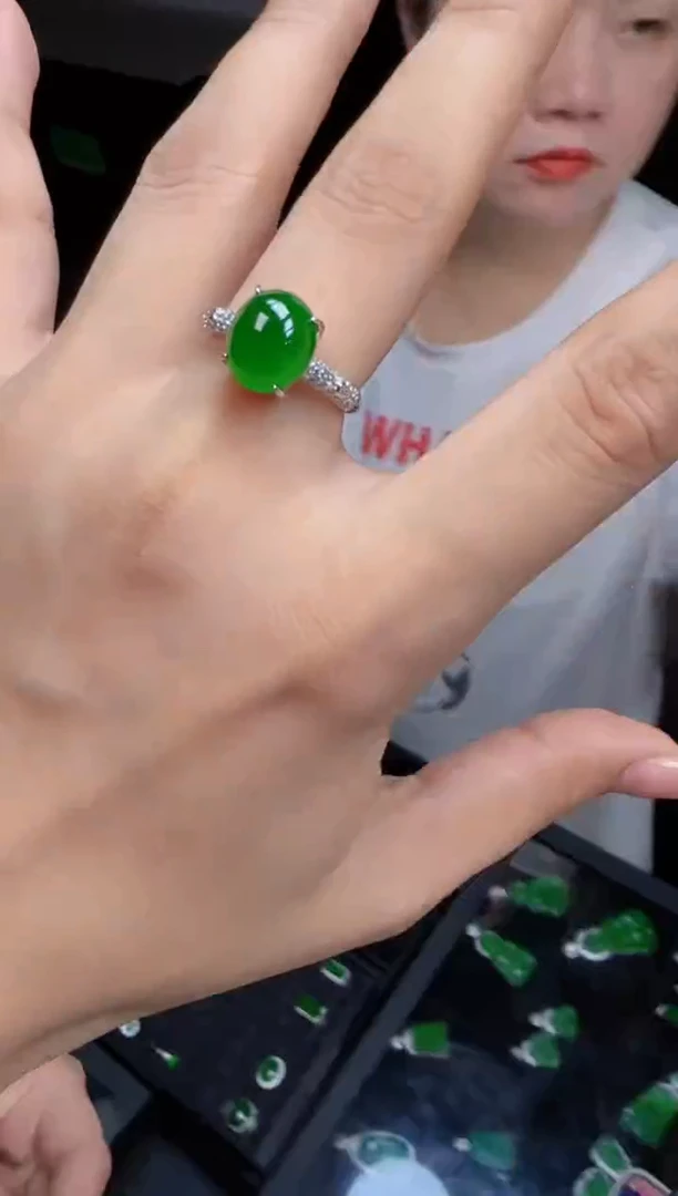 定制翡翠未镶嵌翡翠戒指26