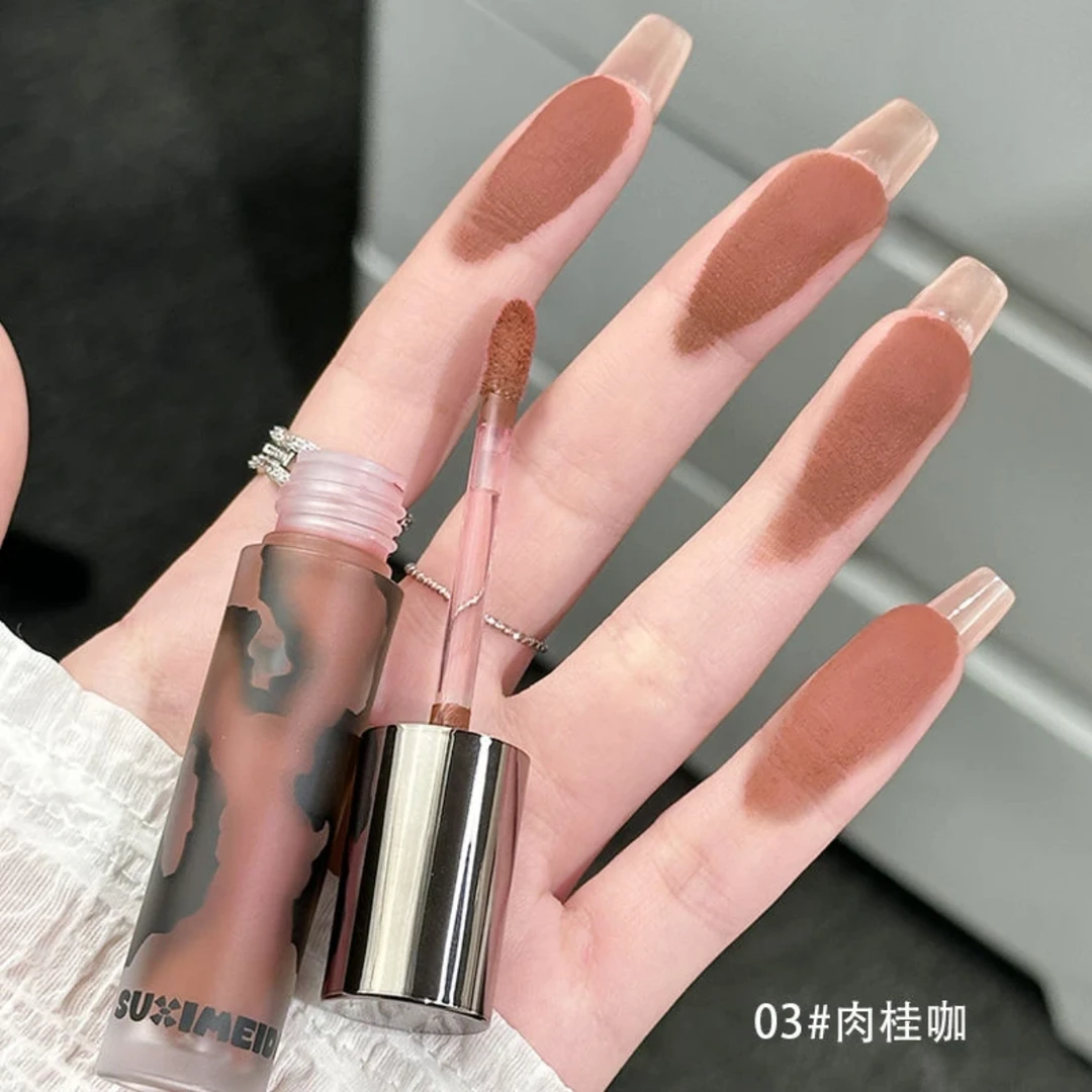 美拉德好犯规~裸棕气质感唇釉哑光雾面学生党素颜显白女新款口红