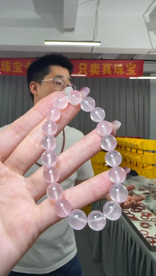 【闪购商品】水晶手串未镶嵌天然粉晶圆珠单圈10-11mm