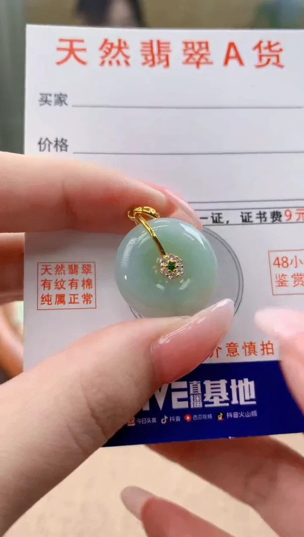 颈饰未镶嵌翡翠天然A货翡翠挂件