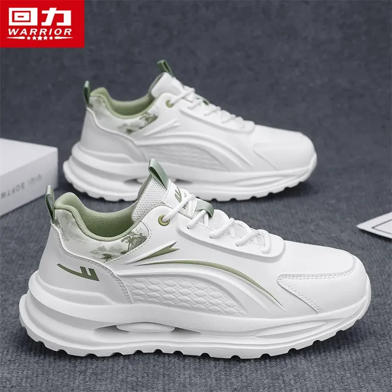 回力爆款小白鞋2025新款冬季男士皮面百搭休闲运动鞋增高老爹鞋子