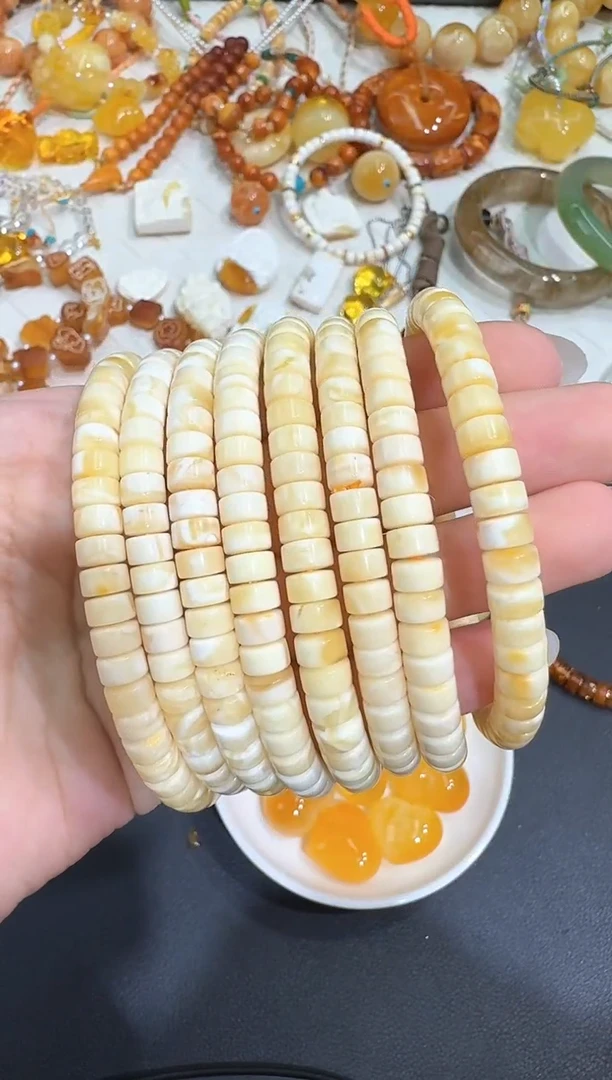 未镶嵌蜜蜡手串X0327-1195-531多样性一件