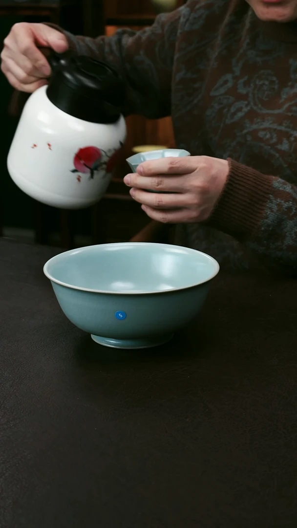 【闪购商品】其他汝官窑大号卷足汝窑碗5