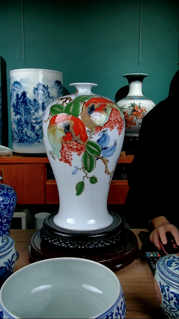 摆件陶景德镇手绘陶瓷888