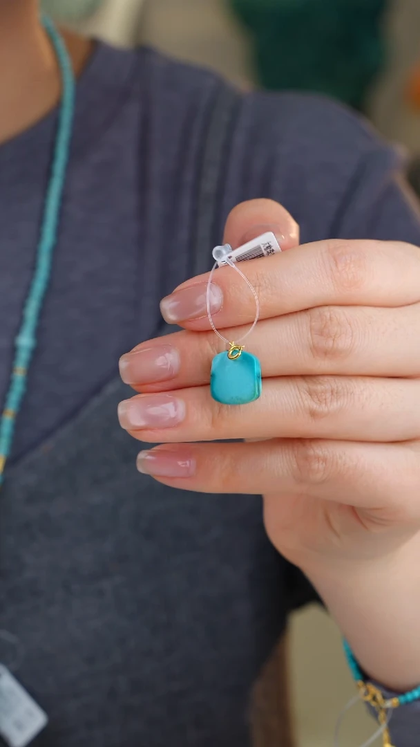 【闪购商品】绿松石吊坠(不含链)18K金镶嵌·1