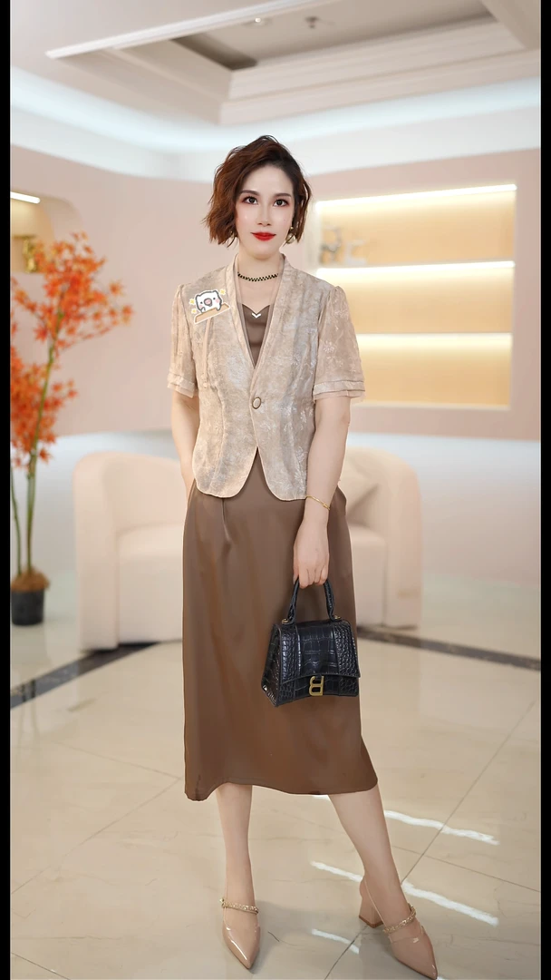 时尚透气遮肉显瘦显高气质百搭连衣裙6165