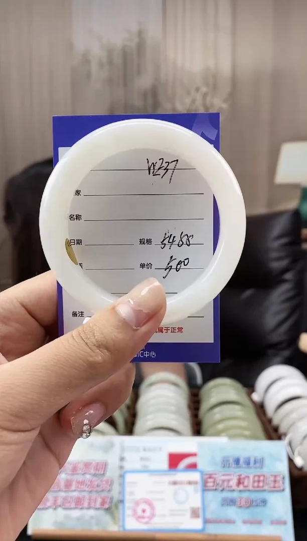 未镶嵌手镯和田玉WE37微色差