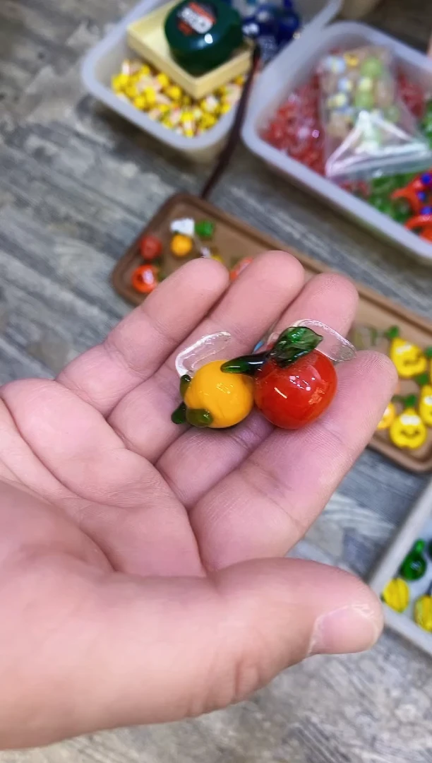 【闪购商品】琉璃手工艺品挂杯水果2个