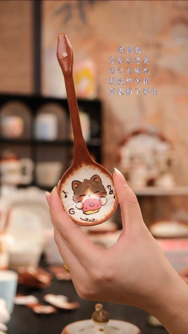 摆件景德镇手工手绘设计师款