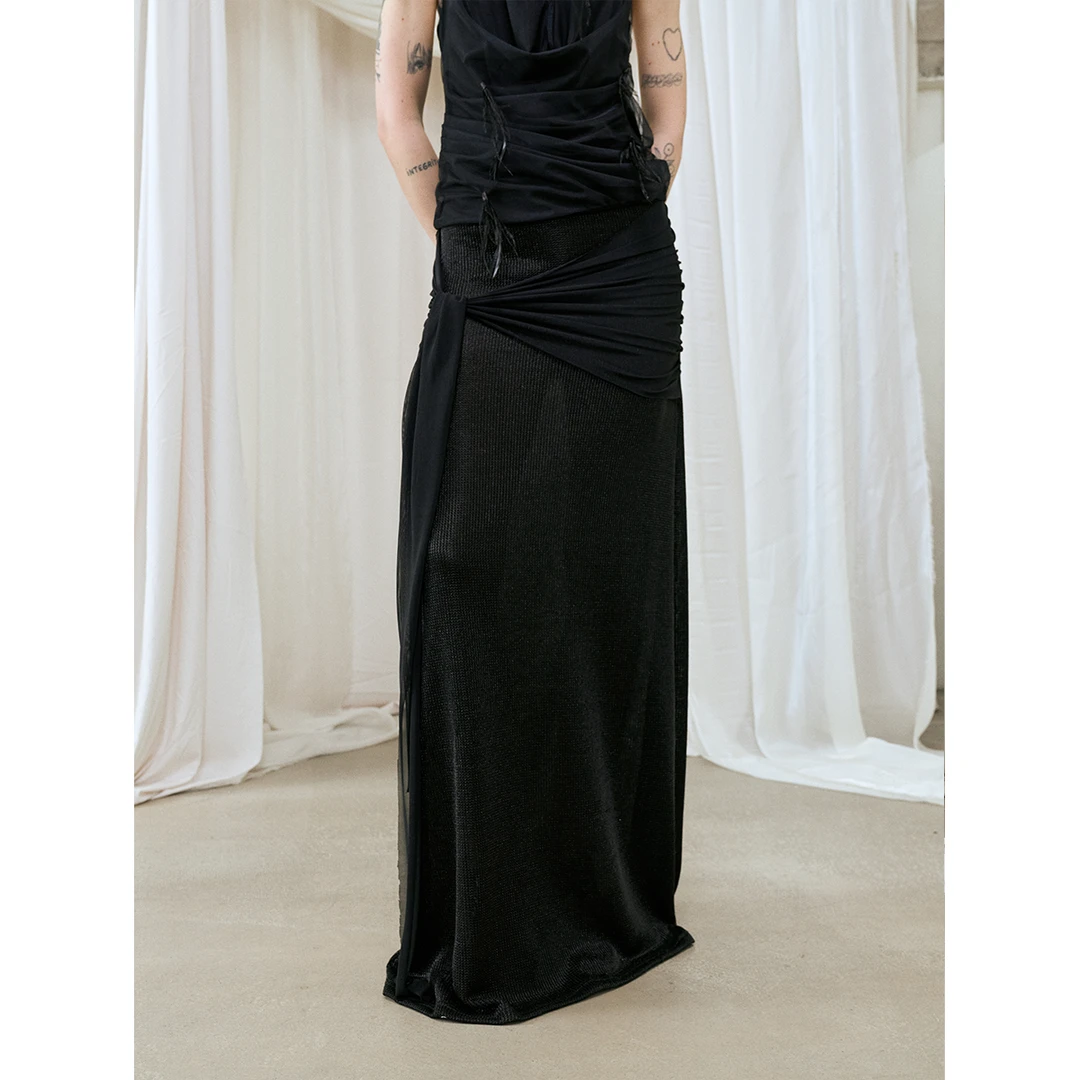 A KIND EGO摩登星河绑带优雅长半裙 半身裙 Y154