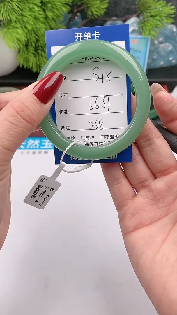 【闪购商品】石英质玉手镯未镶嵌s15东陵玉微色差