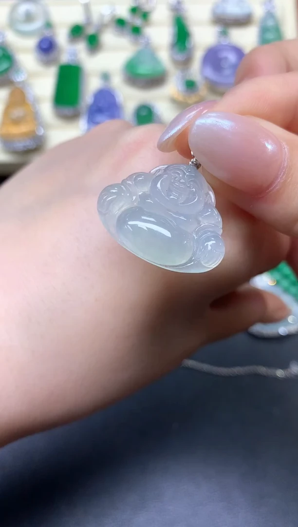 【闪购商品】翡翠吊坠(不含链)18K金镶嵌吊坠|1450+145