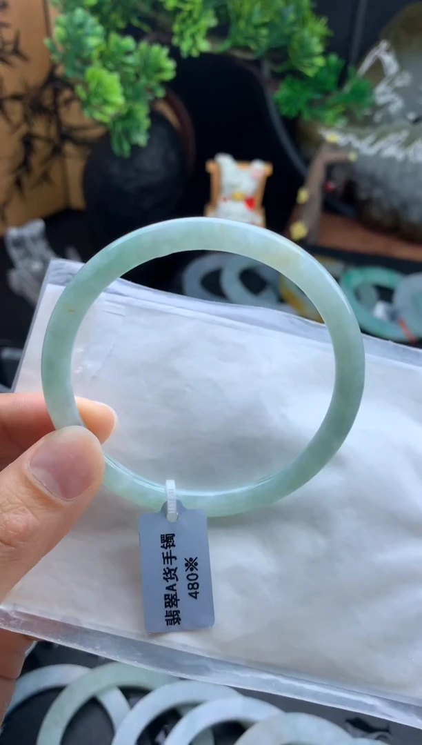 定制翡翠手镯未镶嵌47号手镯57-58  6*6