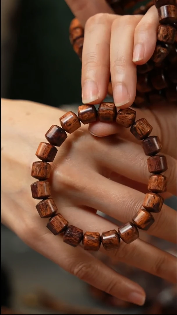 【闪购商品】降真香手串/手链红降9.5x10桶珠单圈-499