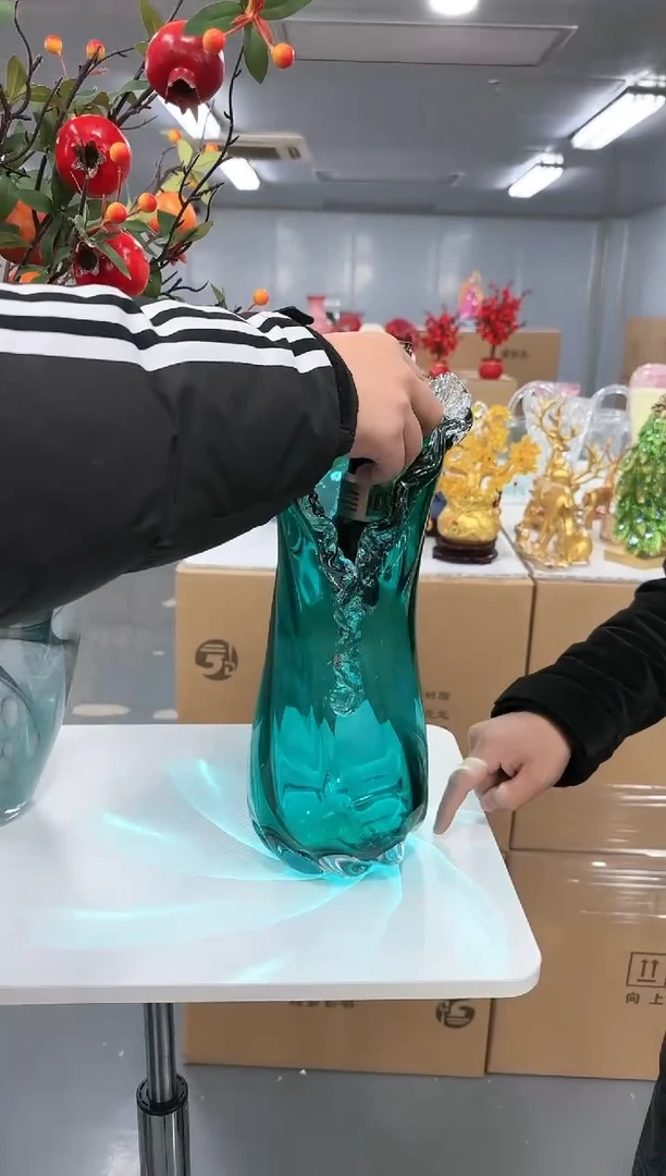 【闪购商品】玻璃云泰0026海洋之心花瓶