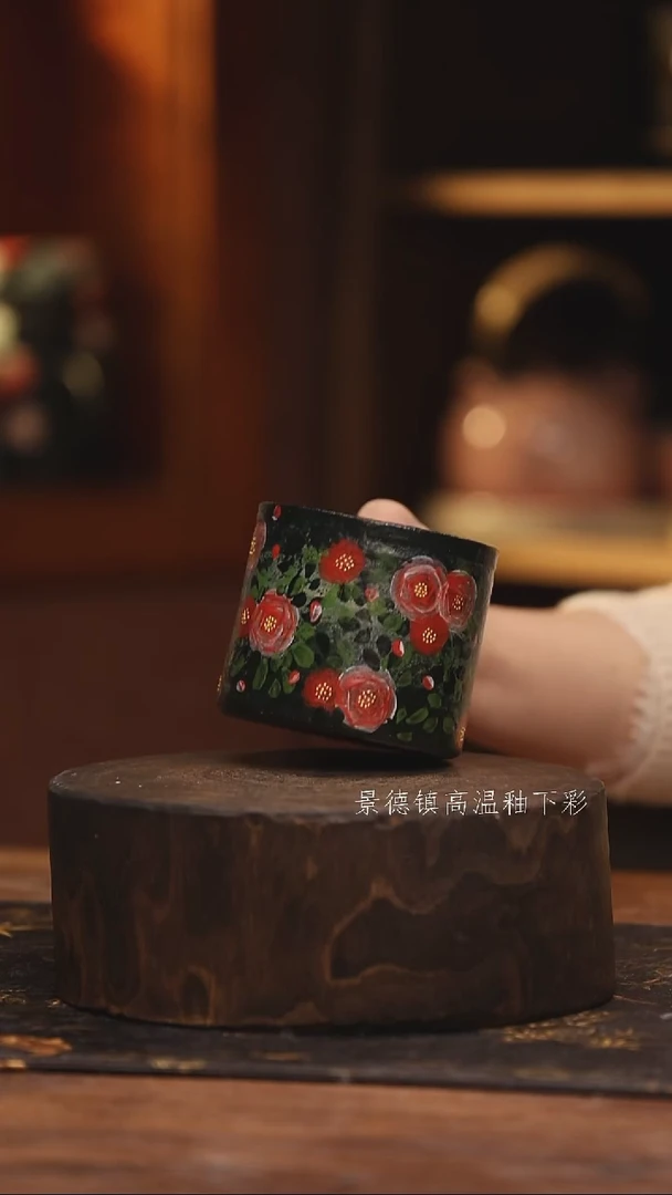 陶瓷 景德镇高温釉下手绘陶瓷