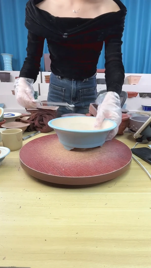 紫砂花盆浅草紫砂花盆微瑕