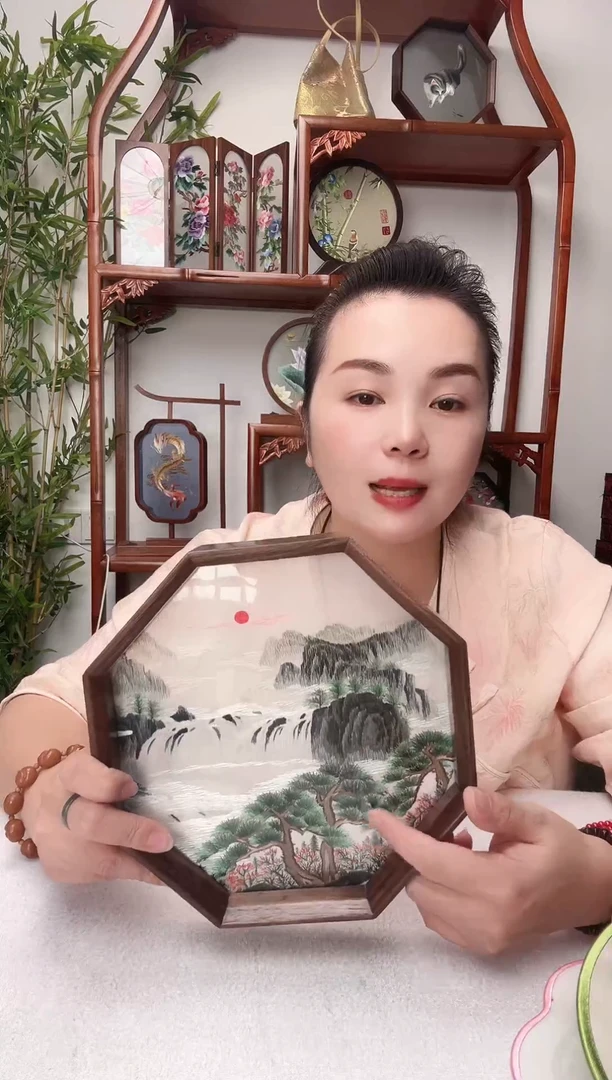 刺绣摆件摆台绣花