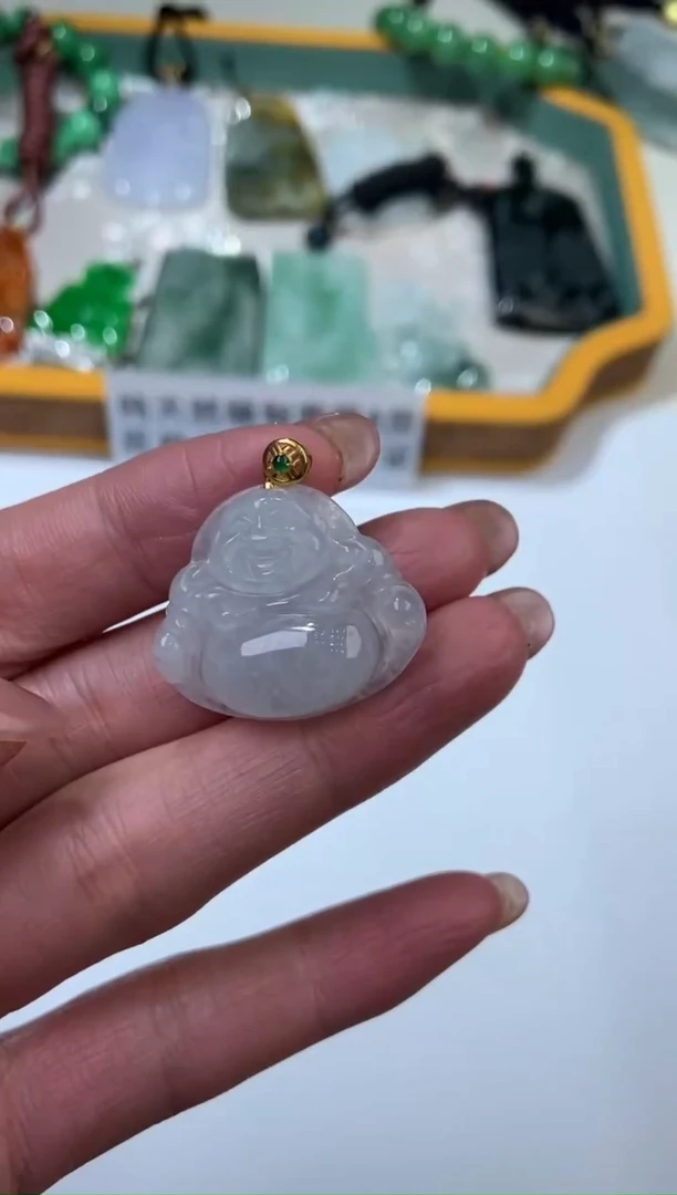 【闪购商品】翡翠挂件18K金镶嵌273096