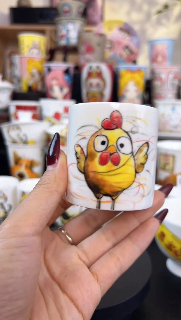 【闪购商品】摆件笙笙漫 手工手绘陶瓷杯杯