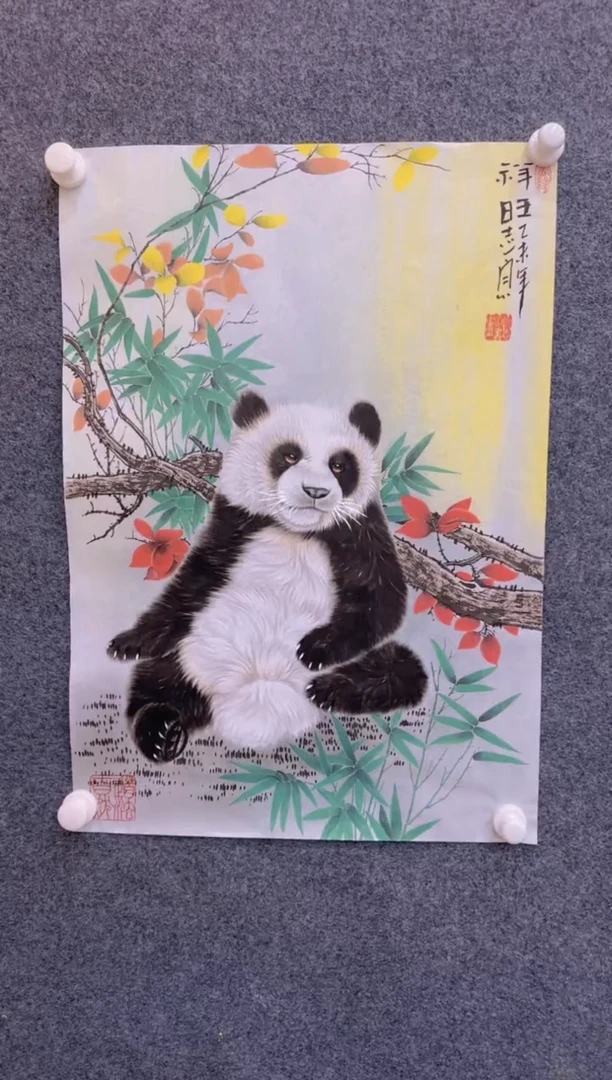 【闪购商品】国画2.20-郑志宗-四尺三开动物-5