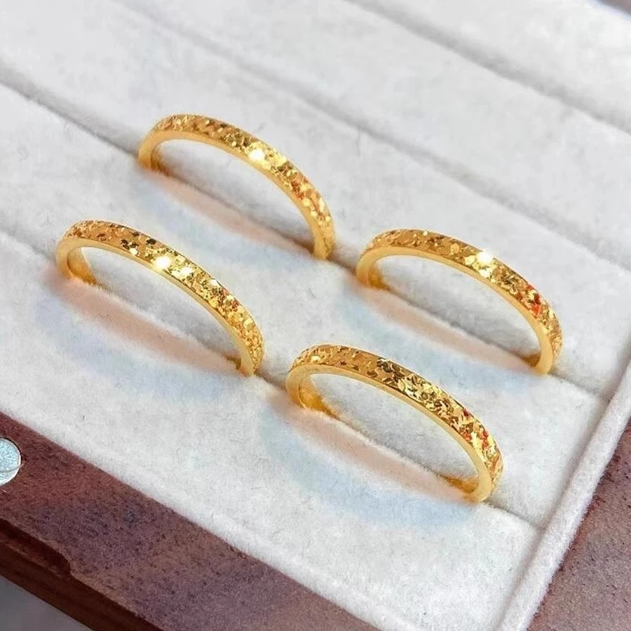 钛钢戒指 素圈碎冰冰戒指情侣款男女轻奢小众高级感ins网红不掉色