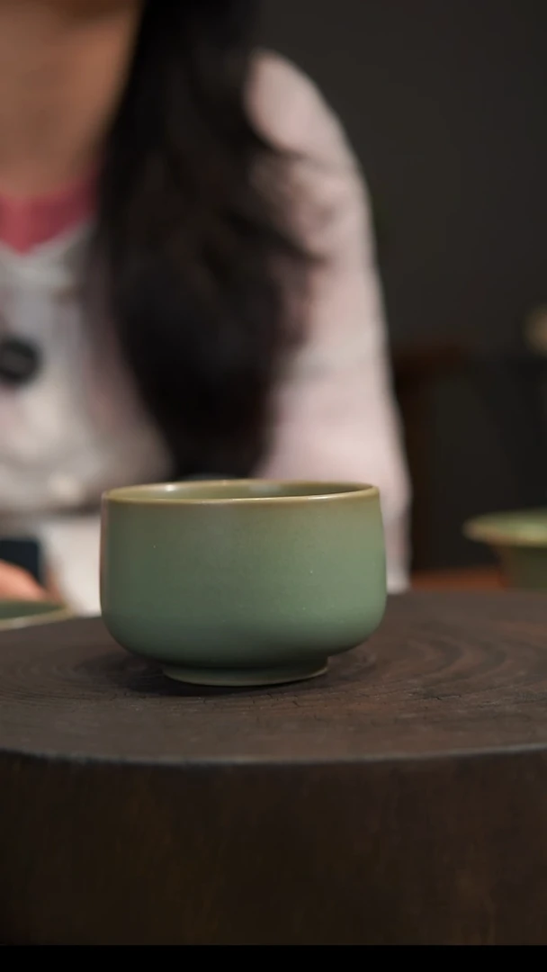 杯子高足禅定杯 汝州原产地  原矿老釉