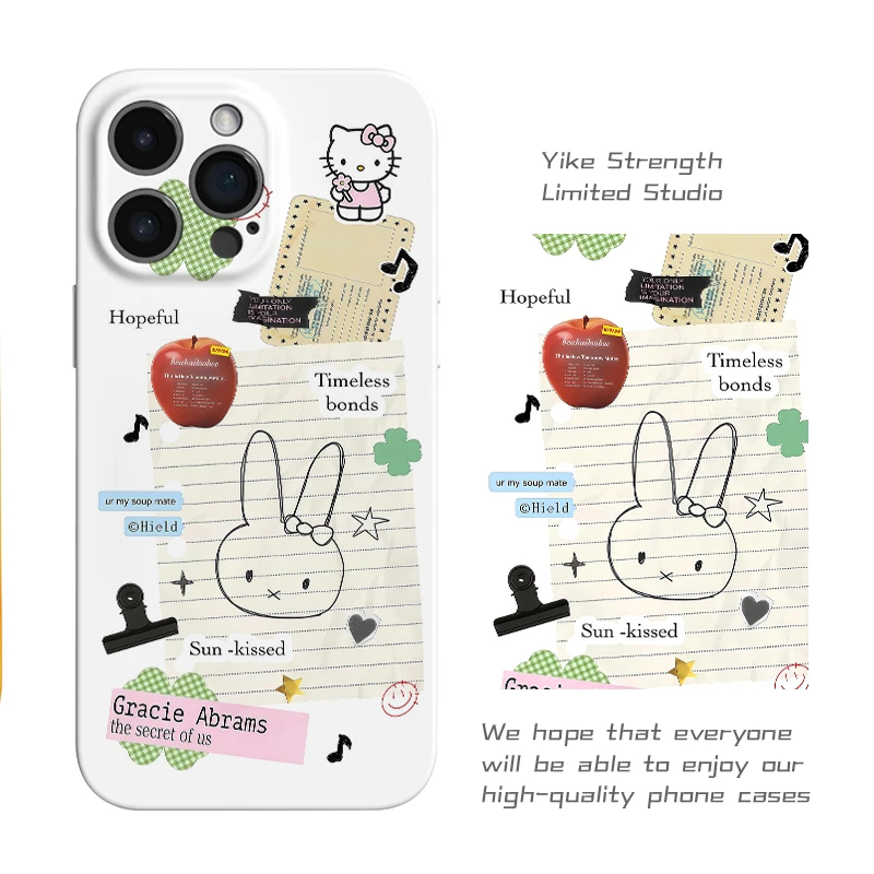 白底米菲KT菲林软壳进口光面适用iphone苹果13rpomax/14/16pro