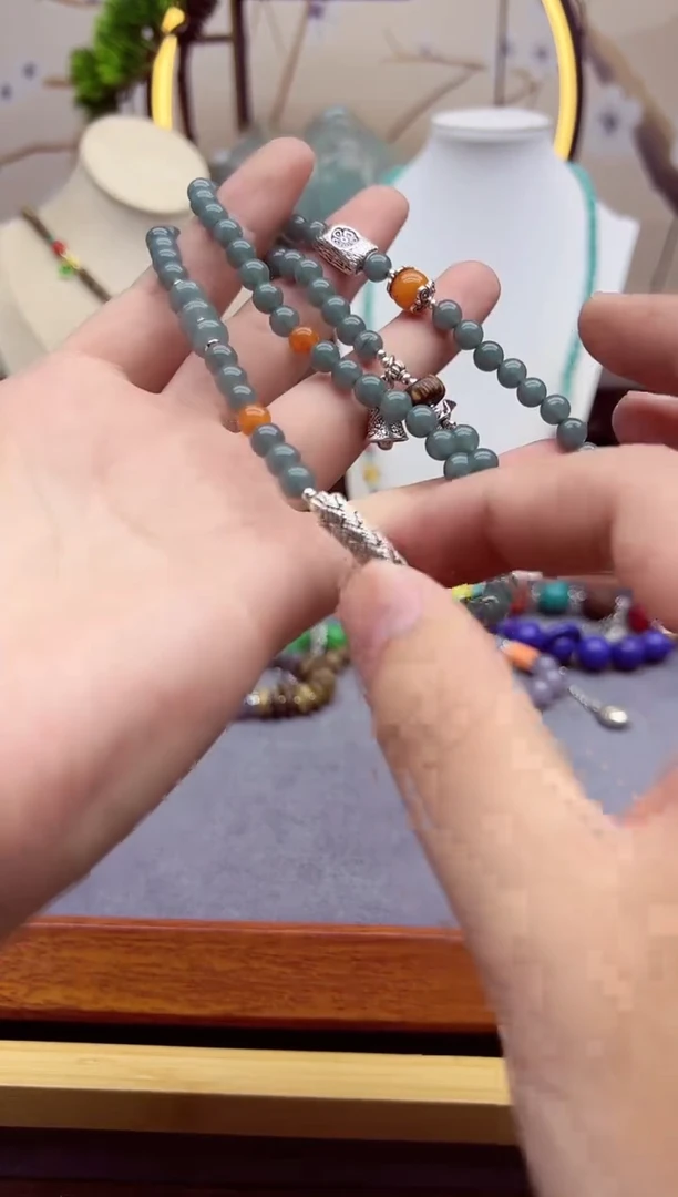 【闪购商品】翡翠手链银S925镶嵌S293``````