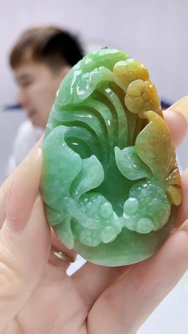 定制翡翠未镶嵌4868DD-毛货挂件85