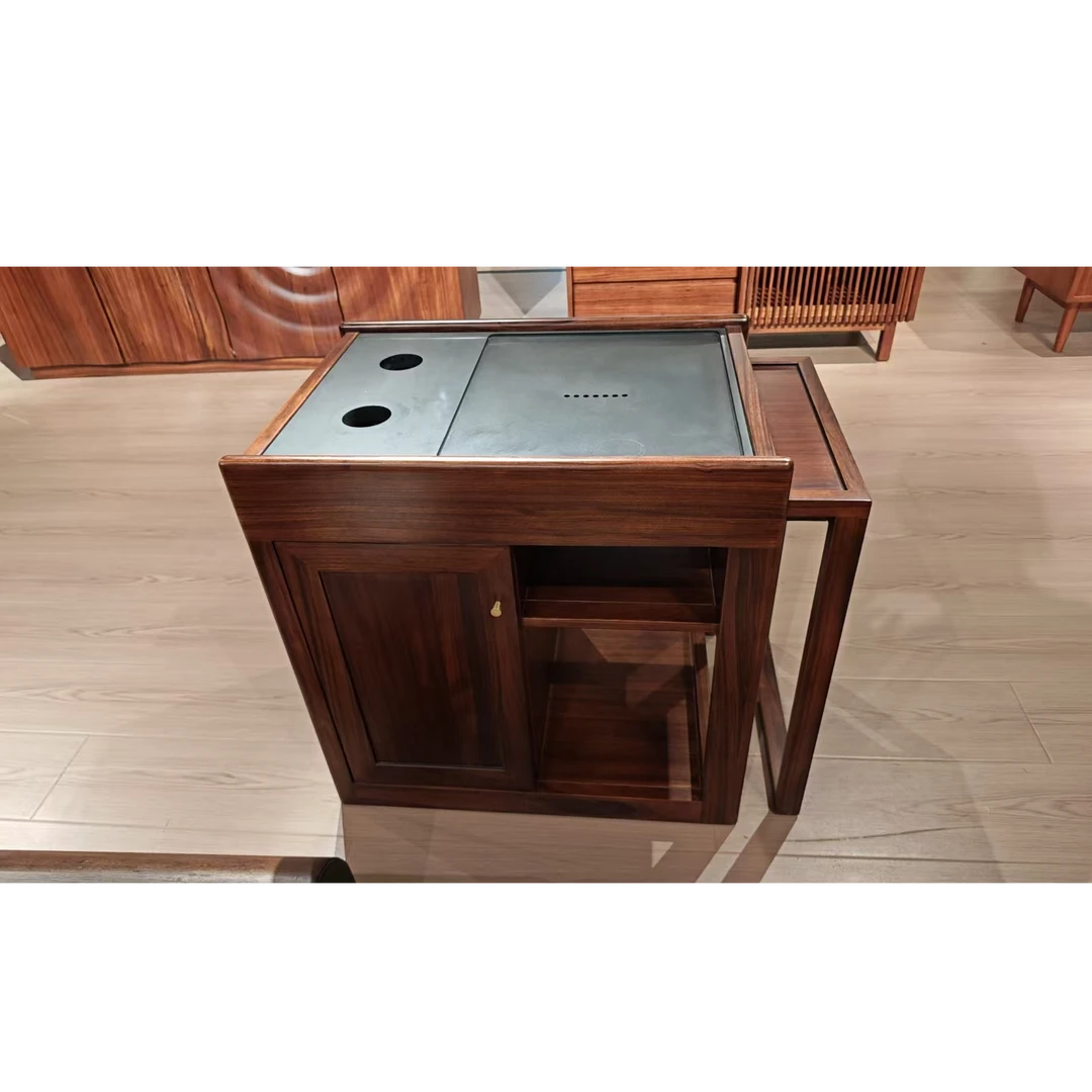 乌金木现代实木茶水柜