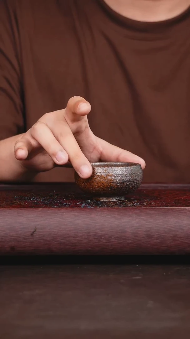 茶壶紫砂柴烧  小普洱杯