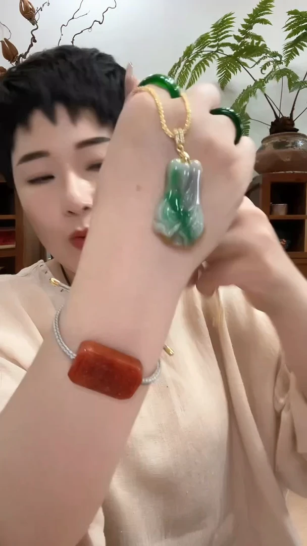 翡翠未镶嵌颈饰733
