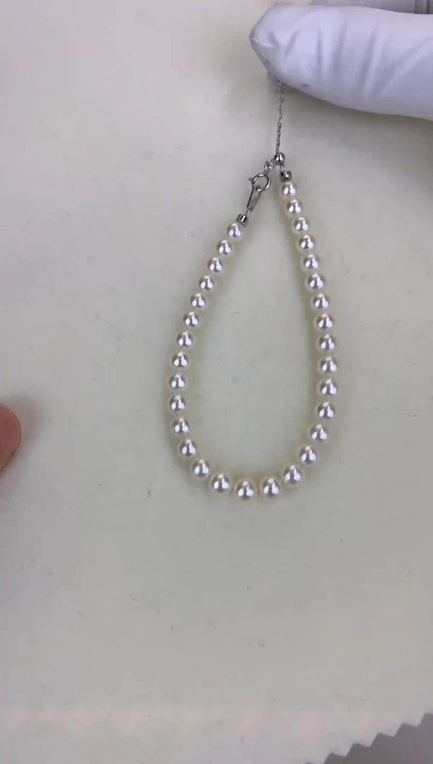 银S925镶嵌DA海水珍珠 GD137 5-5.5 昭和手链