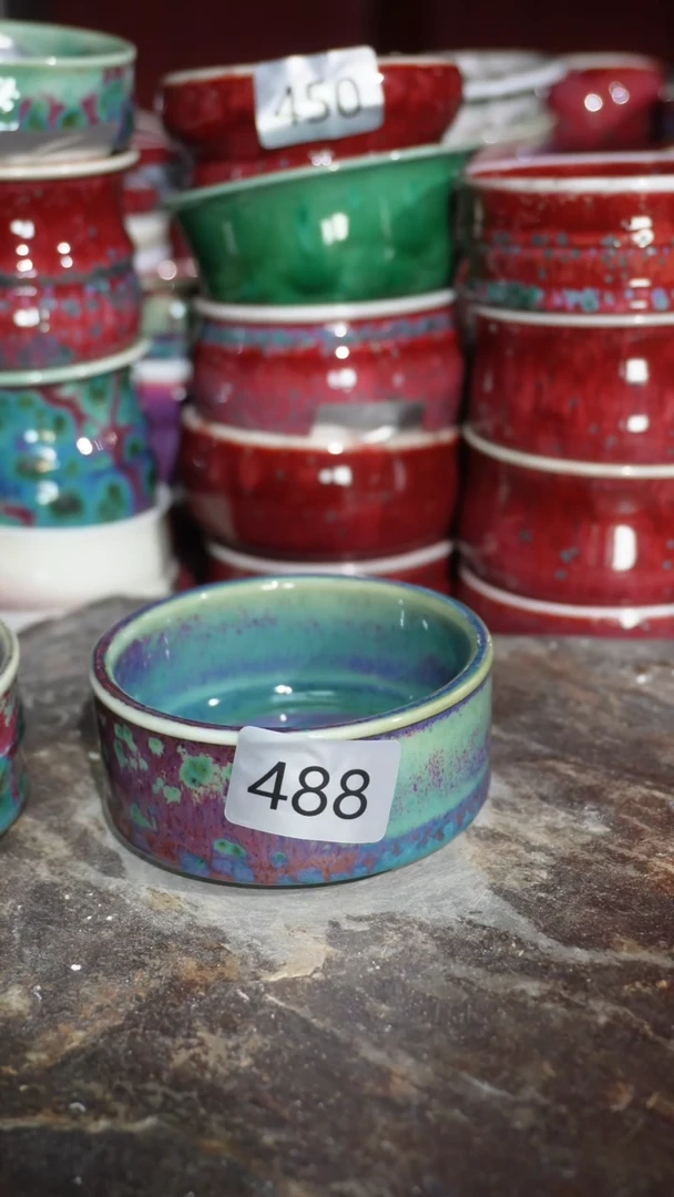 摆件陶精品窑变钧瓷茶器
