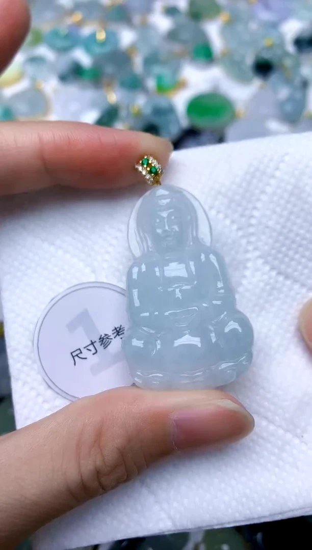 颈饰银S925镶嵌翡翠天然A货翡翠
