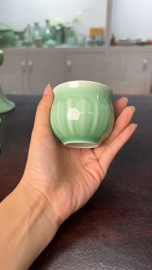 龙泉云间青瓷小米茶器
