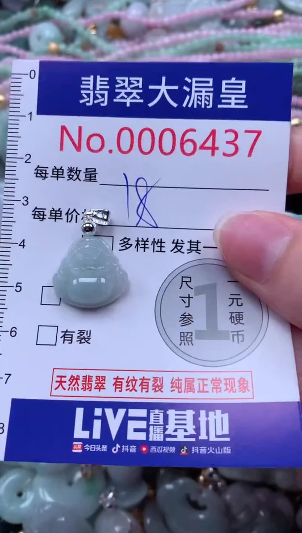 翡翠未镶嵌吊坠(不含链)6437
