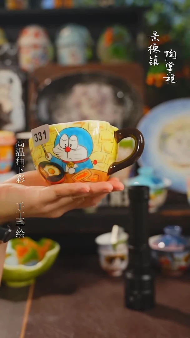 景德镇高温釉下彩纯手工手绘331