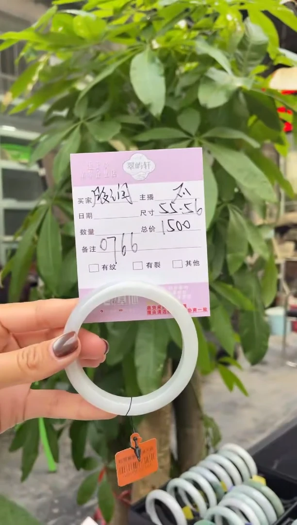 未镶嵌手镯翡翠G 55正圈 0766