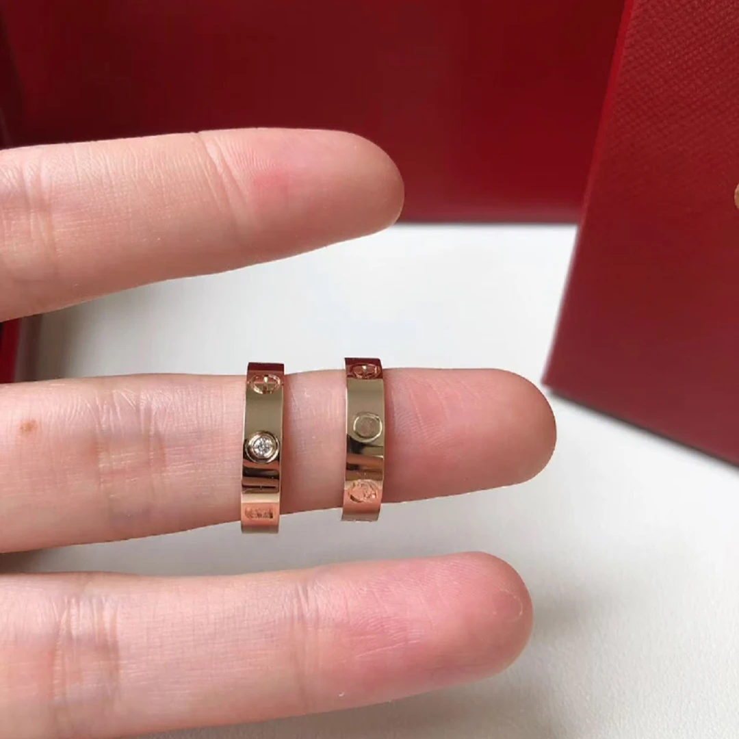 #三男孩专享#001一字横光面戒指 一钻戒指轻奢百搭指环