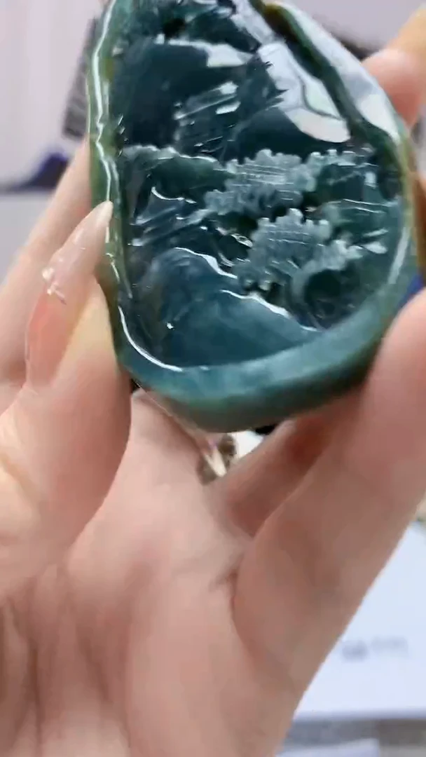 定制翡翠未镶嵌4688DD-毛货挂件94