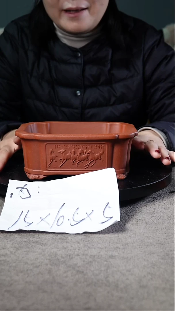 宜兴紫砂花盆小盆