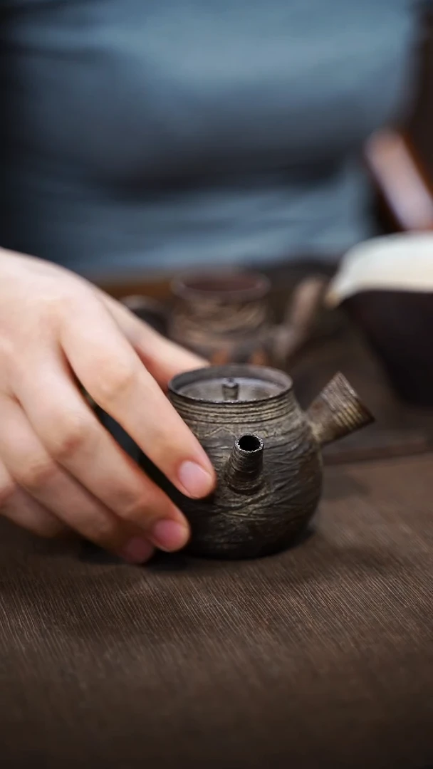 全手工制作  南蛮侧把壶