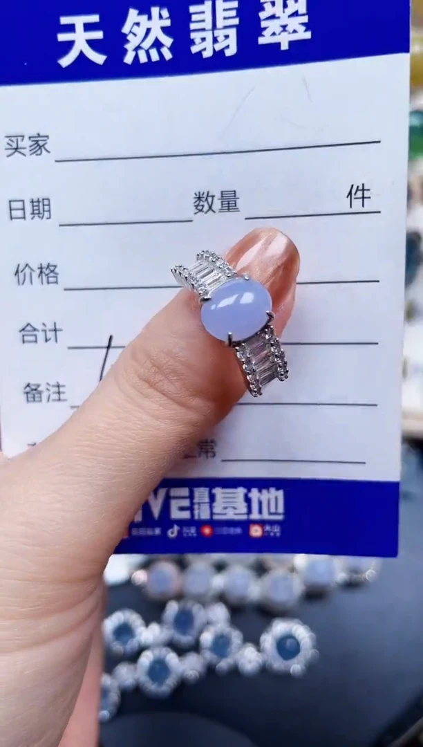 银S925镶嵌戒指翡翠648