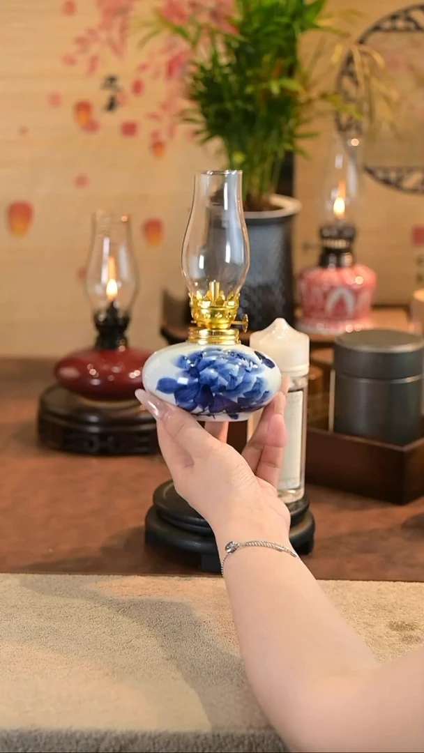 景德镇陶瓷油灯摆件
